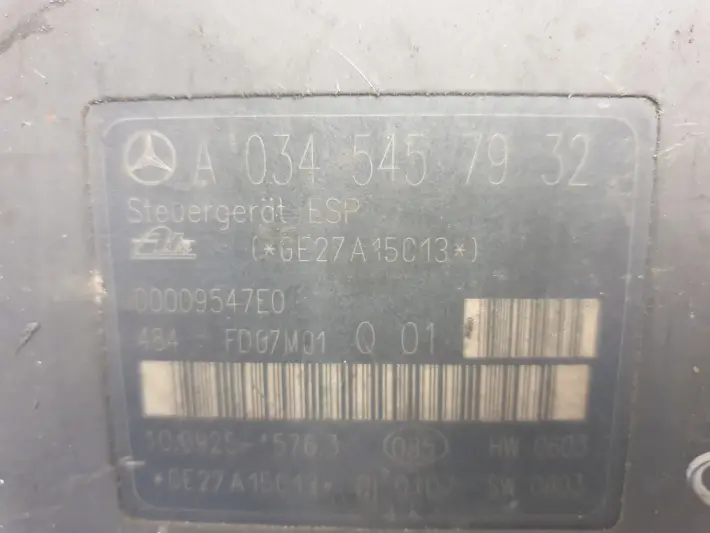 Mercedes W203 POMPA HAMULCOWA ABS A0345457932