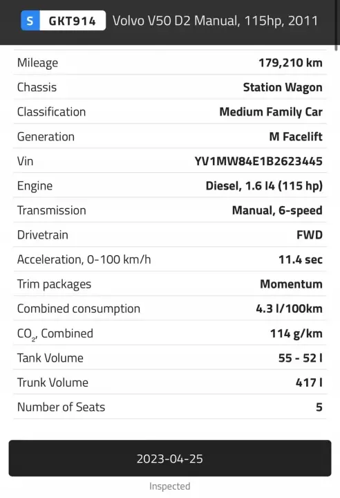 SILNIK KOMPLET Volvo V50 1.6 D D2 DIESEL udokumentowane 179tyś D4162T