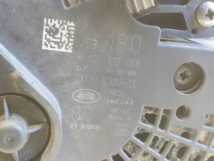 Jaguar XF X260 2.0 D ALTERNATOR 0125812068 GX73-10300-CE