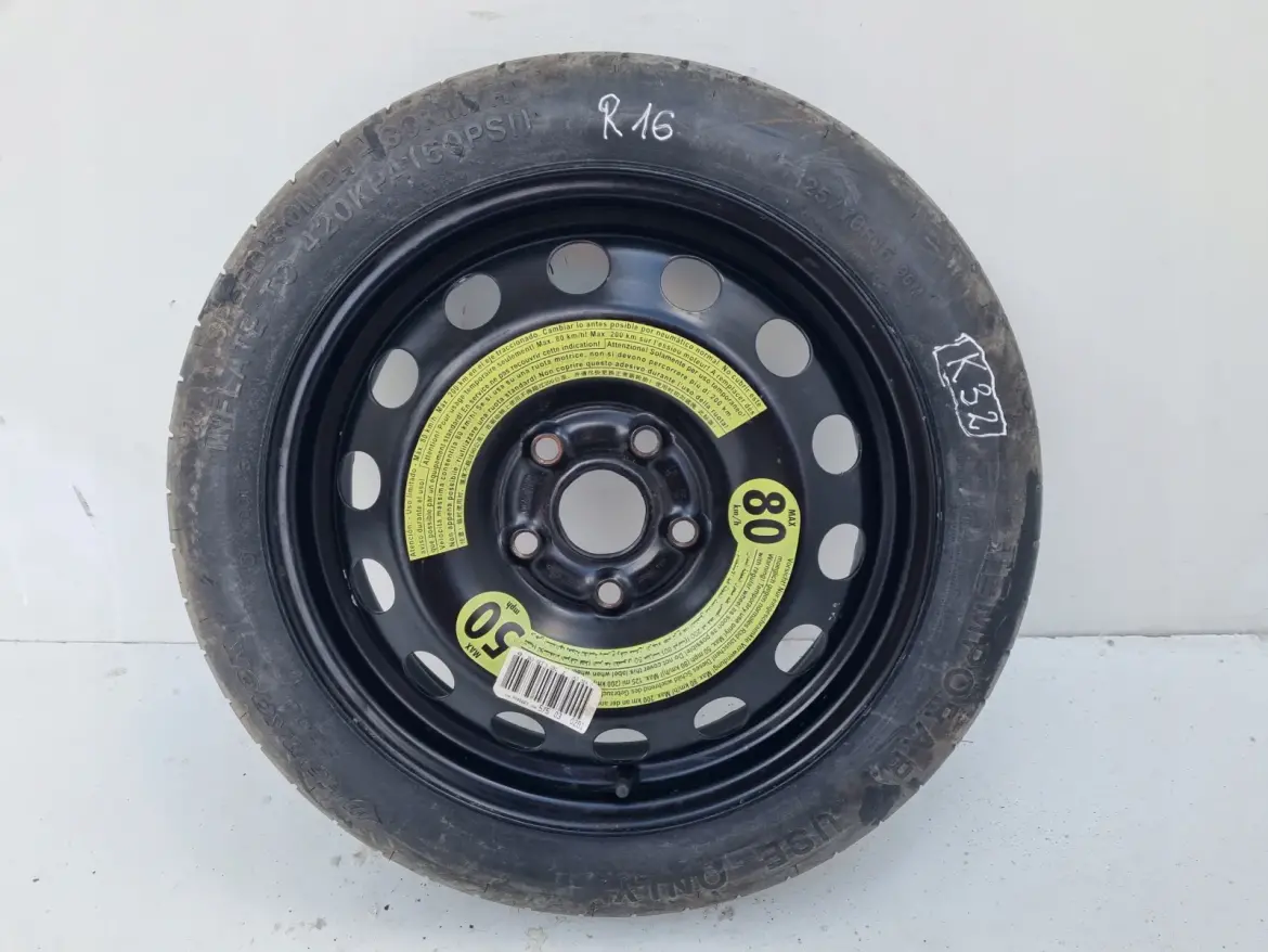 Audi Seat Vw Golf VI KOŁO DOJAZDOWE dojazdówka 125/70 R16 1K0601027S 5x112