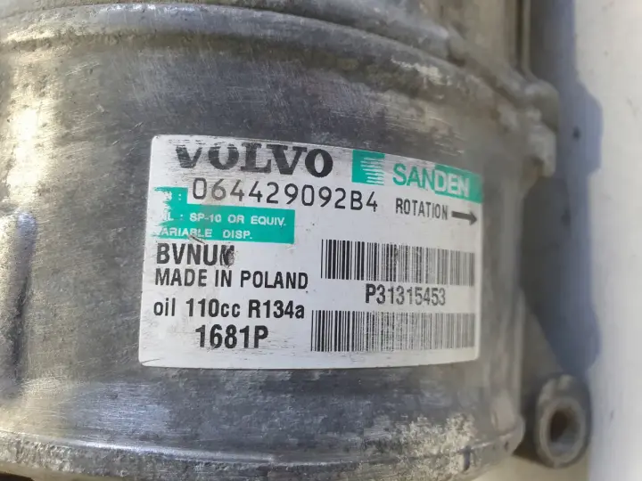 Volvo S60 II V60 I V70 III 2.0 D3 SPRĘŻARKA KLIMATYZACJI P31315453