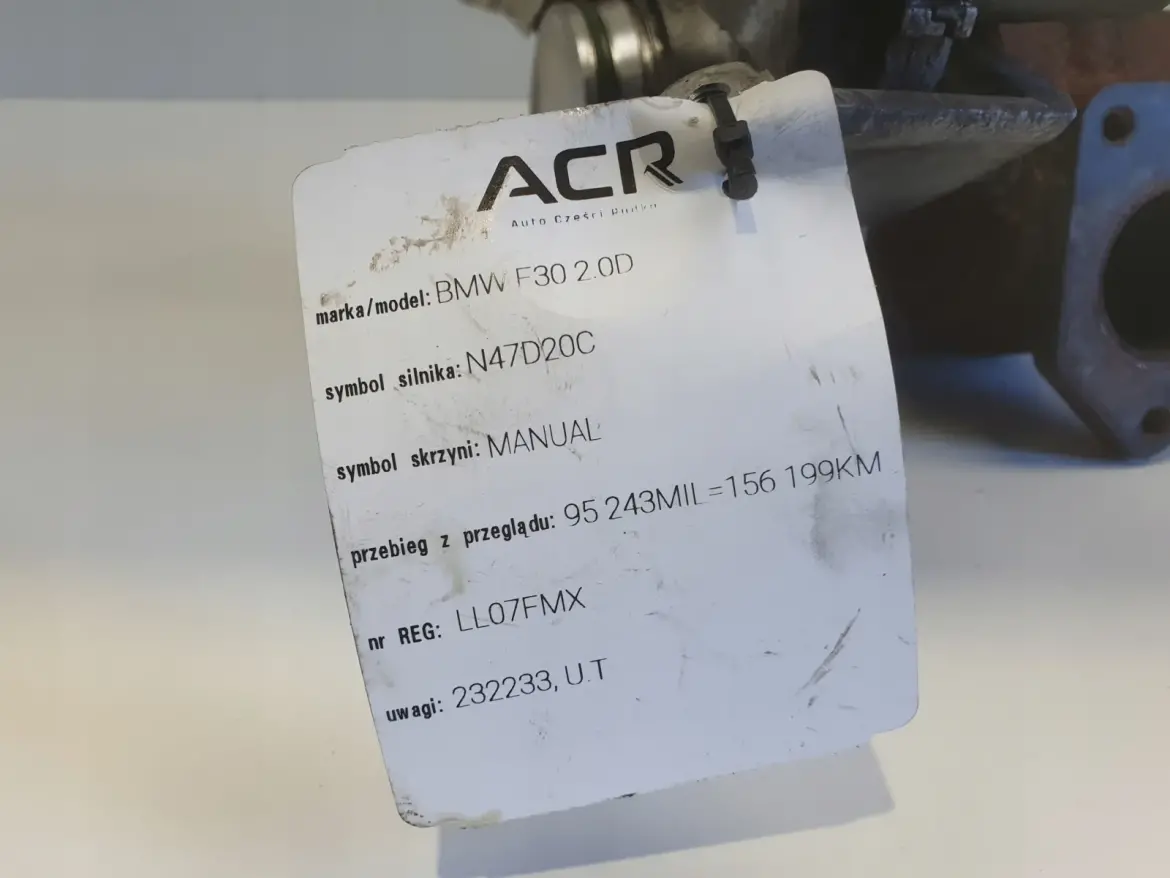 BMW F30 F31 2.0 D TURBOSPRĘŻARKA turbo 8518204