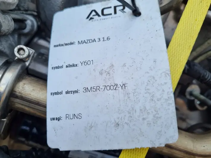 SILNIK KOMPLET Mazda 3 BK 1.6 D MZR-CD 109KM Y6 Y642
