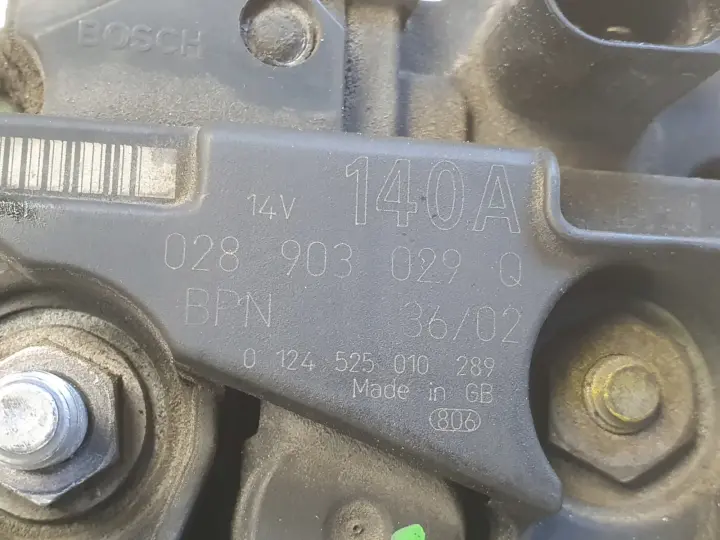 Audi A4 B6 1.9 TDI ALTERNATOR Bosch 028903029Q 0124525010 140A