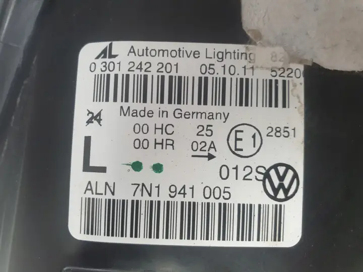 VW Sharan II 7N 7N0 PRZEDNIA LAMPA LEWA lewy przód EUROPA 0301242201
