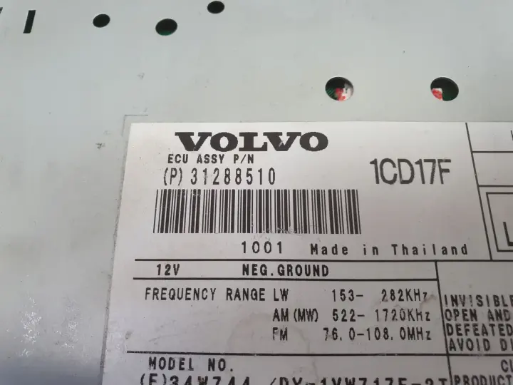 Volvo S40 II V50 RADIO CD radioodtwarzacz CZYTNIK PŁYT 31288510