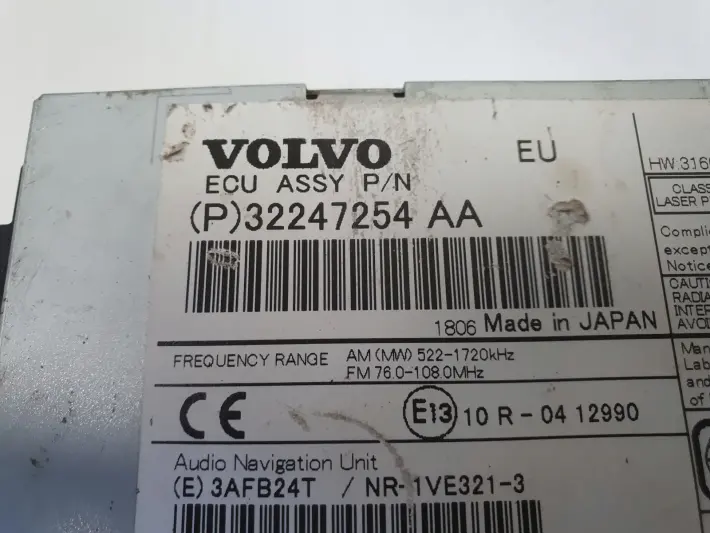 Volvo VOLVO V60 I S60 II V40 II CZYTNIK NAWIGACJI Radio 32247254 32247254AA