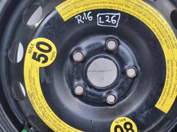 Audi Seat Vw Golf V KOŁO DOJAZDOWE dojazdówka 125/70 R16 1K0601027F 5x112