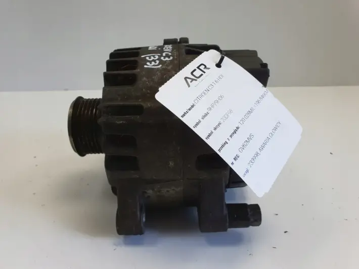 Citroen C3 II 1.6 HDi ALTERNATOR Valeo 9678048880 CL15