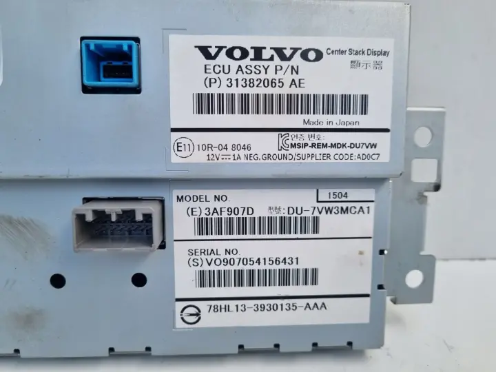 Volvo V60 I S60 II XC60 I EKRAN NAWIGACJI Wyświetlacz 31382065 31382065AE