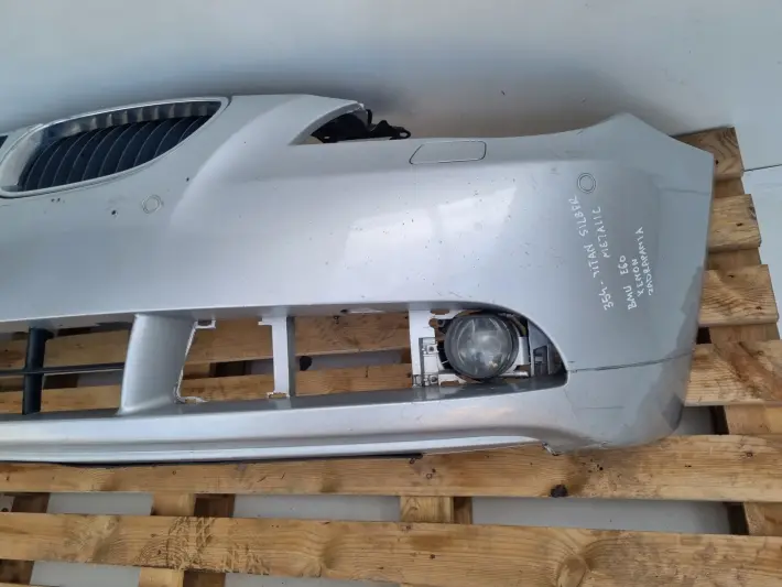 BMW E60 03-07r KOMPLETNY PRZEDNI ZDERZAK przód SREBRNY SPRYSKI PDC 354