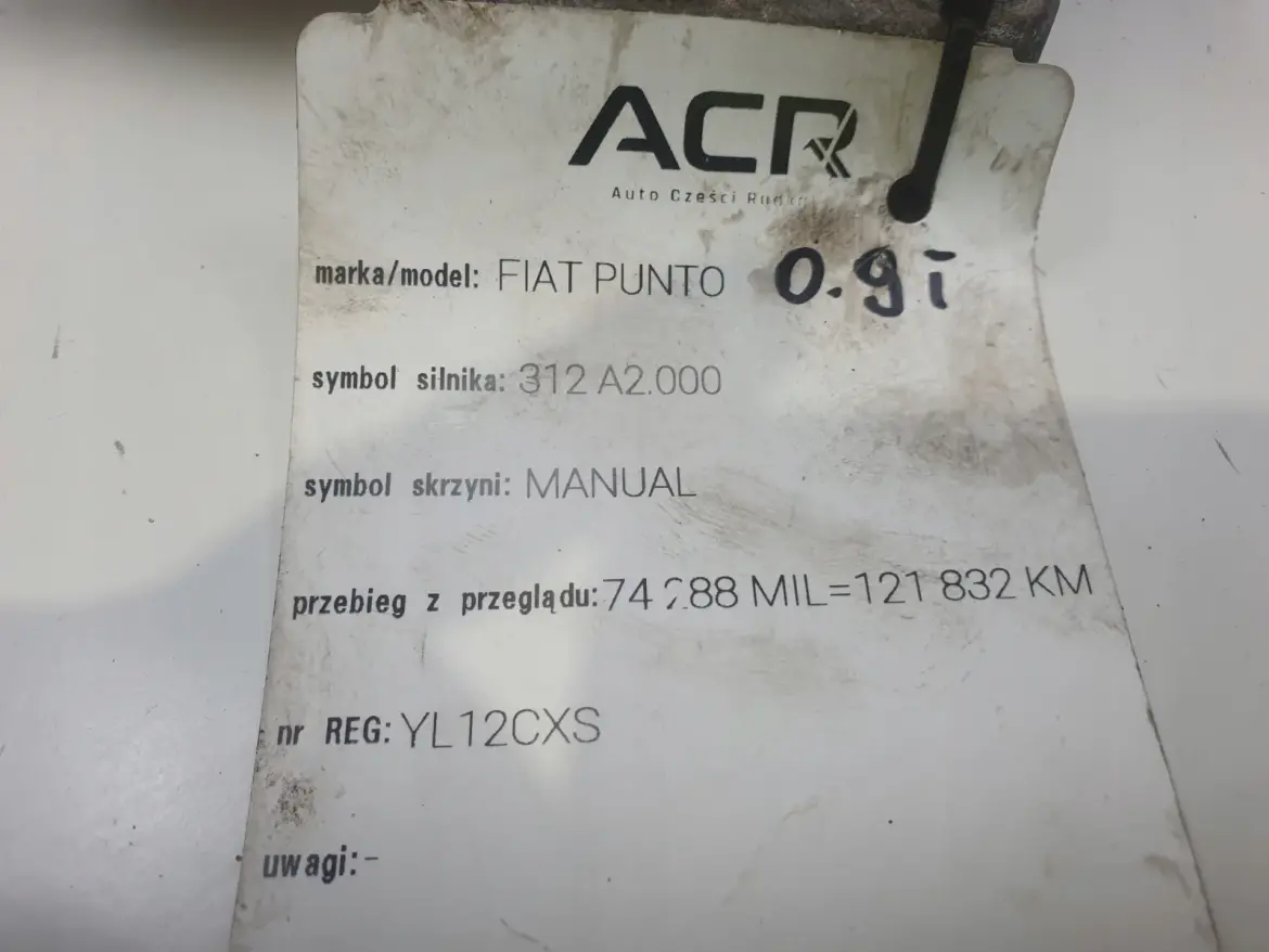 Fiat Punto 0.9 T TwinAir ALTERNATOR regenerowany
