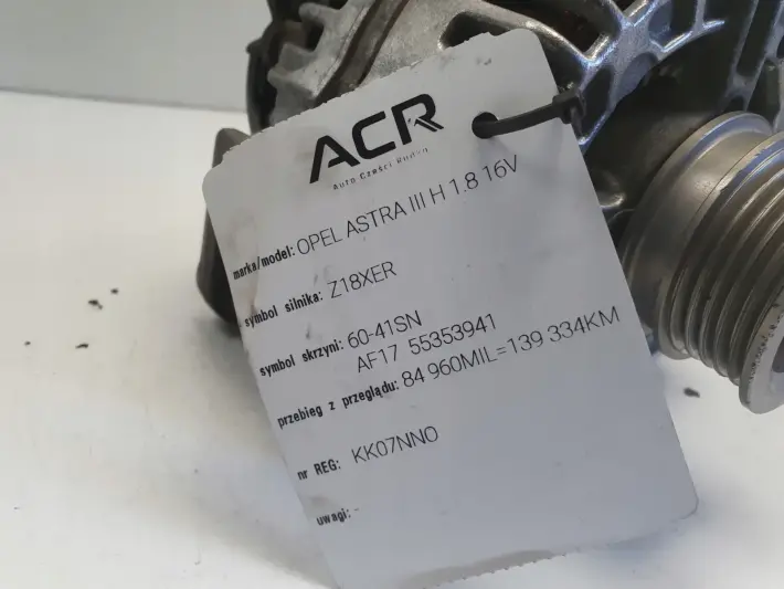 Opel Vectra C 1.8 16V ALTERNATOR bosch 0124425020 ZJ 100A