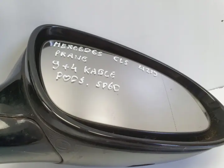 Mercedes CLS W219 04-10r LUSTERKO PRAWE PASAŻERA 9+4 13 podświetlany spód