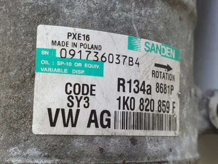 Skoda Octavia II 2.0 TDI SPRĘŻARKA KLIMATYZACJI pompa 1K0820859F
