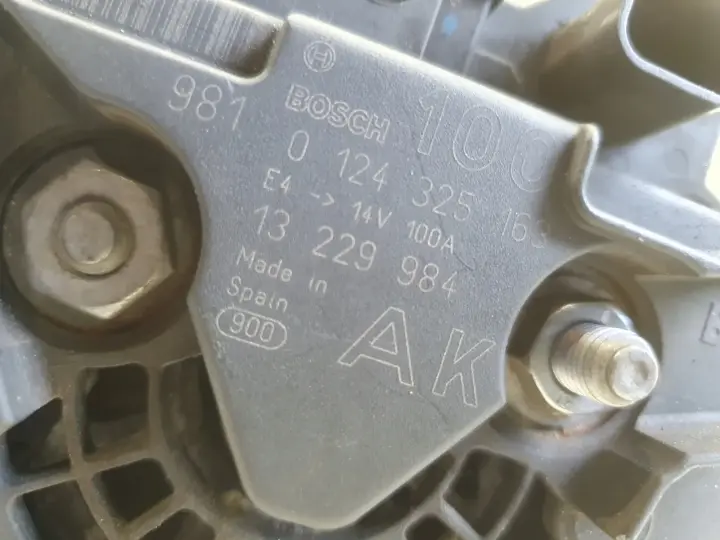 Opel Astra III H 1.8 16V ALTERNATOR 100A bosch 0124325163 AK
