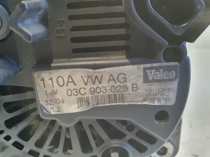 VW Golf V 1.6 FSI ALTERNATOR valeo 03C903023B 110A
