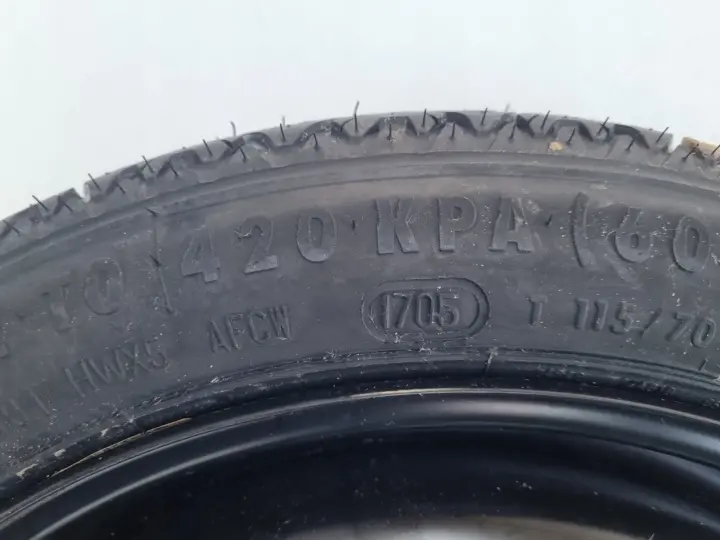 Opel Astra H KOŁO DOJAZDOWE dojazdówka 115/70 R16 4x100 2160126