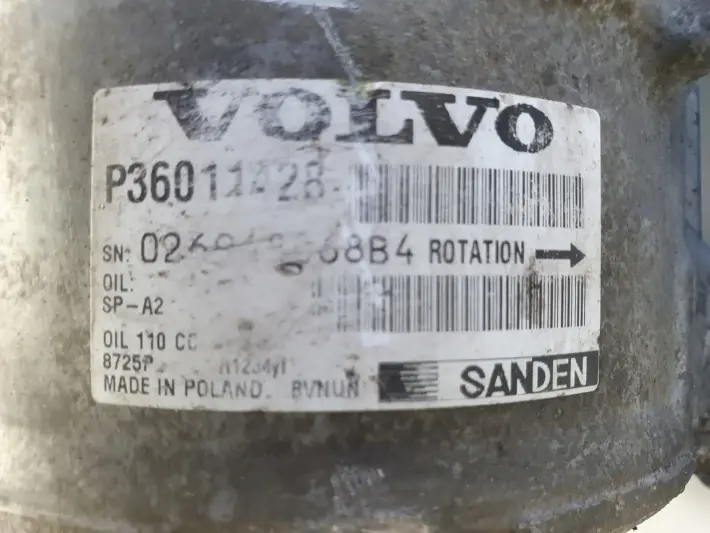 Volvo V70 III 2.0 D3 SPRĘŻARKA KLIMATYZACJI P36011428