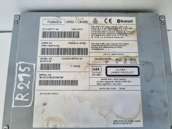Volvo V40 II V60 S60 II CZYTNIK PŁYT CD radio nawigacja31357771AA 31357771
