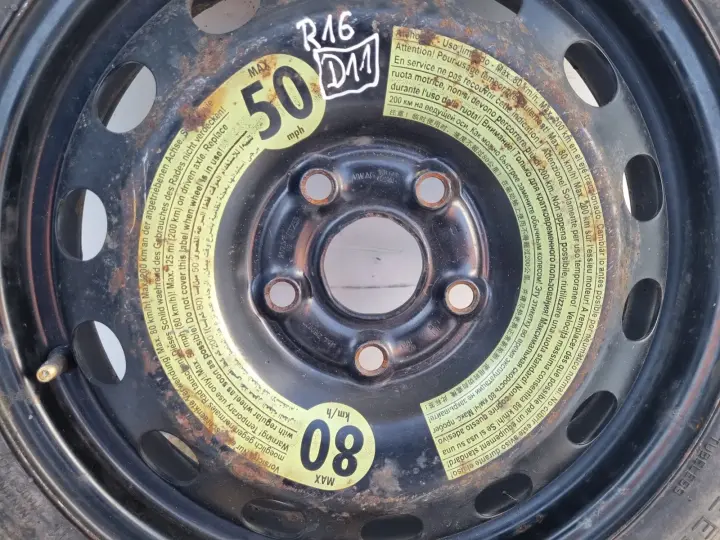 Audi Seat Vw Golf VI KOŁO DOJAZDOWE dojazdówka 125/70 R16 1K0601027AL 5x112