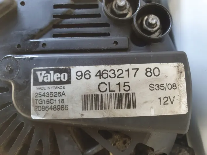 Peugeot 207 1.6 HDI ALTERNATOR 9646321780 valeo