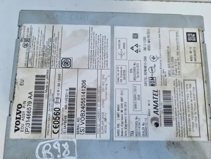 Volvo V40 II V60 S60 II CZYTNIK PŁYT CD radio nawigacja 31466579 31466579AA