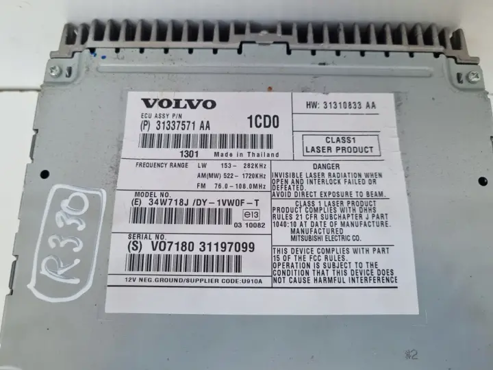 Volvo VOLVO V60 I S60 II XC60 I CZYTNIK NAWIGACJI Radio 31337571AA 31337571