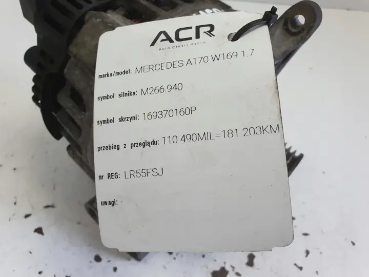 Mercedes W169 1.7 8V ALTERNATOR A2661540802 90A