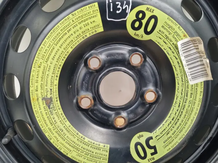 Audi Seat Vw Golf VI KOŁO DOJAZDOWE dojazdówka 125/70 R16 1K0601027S 5x112