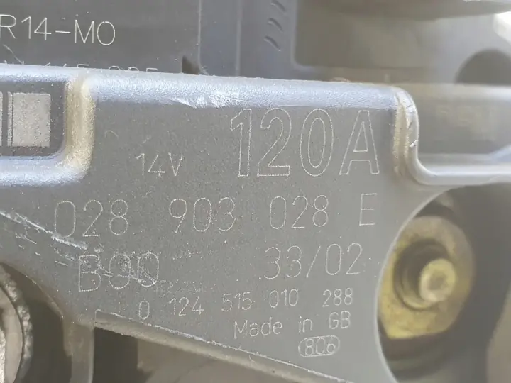 VW Sharan Alhambra Galaxy 1.9 TDI ALTERNATOR bosch 028903028E 120A