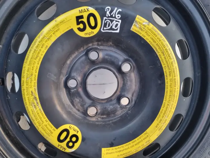 Audi Seat Vw Golf V KOŁO DOJAZDOWE dojazdówka 125/70 R16 1K0601027F 5x112