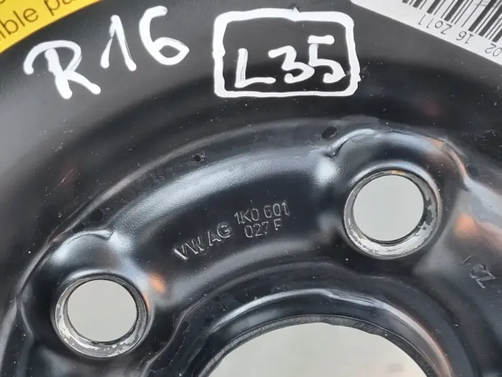 Audi Seat Vw Golf V KOŁO DOJAZDOWE dojazdówka 125/70 R16 1K0601027F 5x112