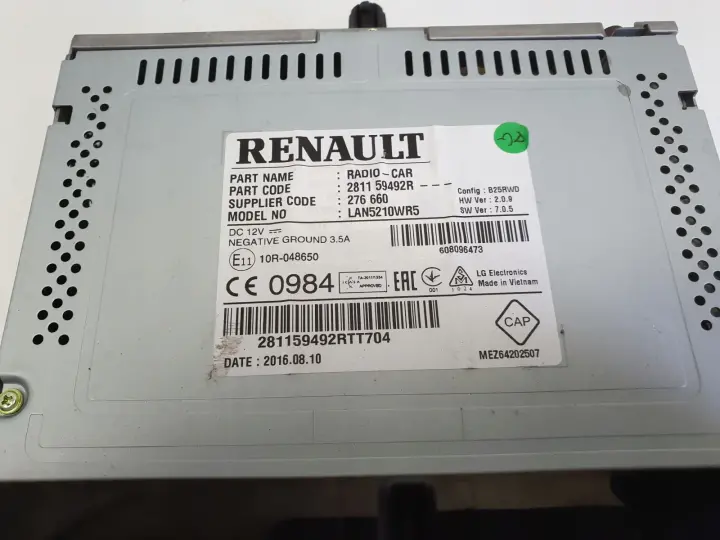 Renault Clio IV WYŚWIETLACZ NAWIGACJI Ekran Radio CD USB 281159492R