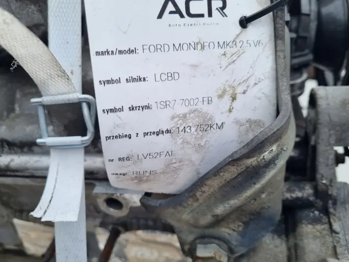 SILNIK KOMPLET Ford Mondeo III MK3 2.5 V6 170KM udokumentowane 143tyś LCBD