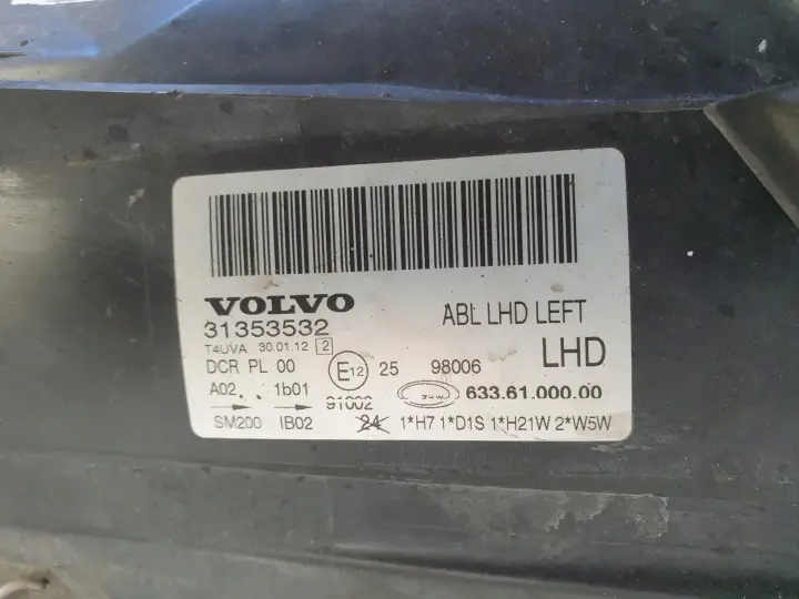Volvo V70 XC70 III S80 II PRZEDNIA LAMPA LEWA lewy przód XENON 31353532