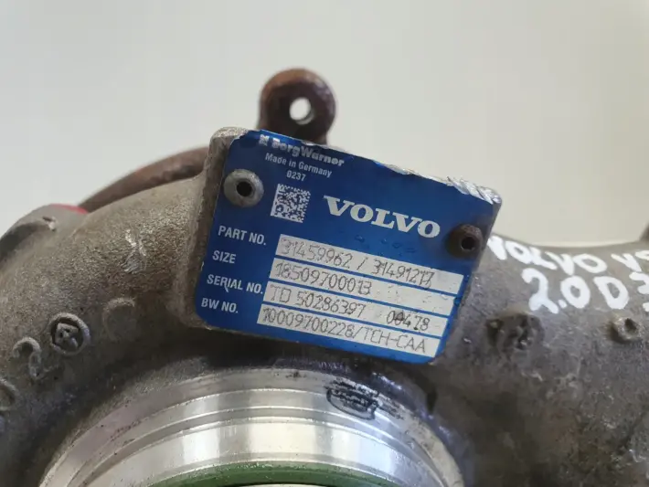 Volvo XC60 S60 V60 II 2.0 D3 TURBOSPRĘŻARKA turbo 31459962 31491217