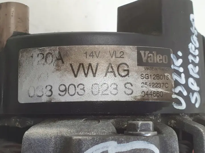 Audi A3 8L Golf IV Seat Leon 1.9 TDI ALTERNATOR Valeo 038903023S 120A