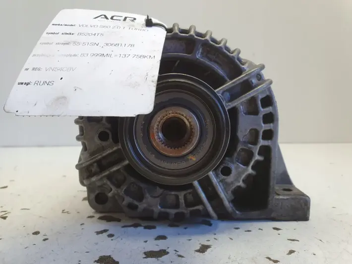 Volvo S60 V70 II 2.0 T ALTERNATOR 140A 30658085 bosch