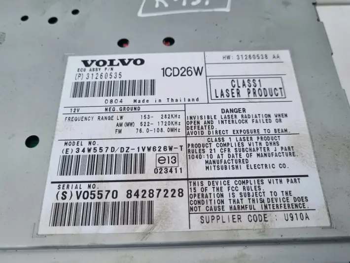 Volvo XC90 I CD radioodtwarzacz CZYTNIK PŁYT CD navi 31260535