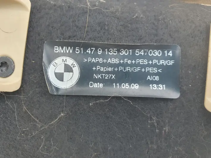 BMW X6 E71 TYLNIA TYLNA PÓŁKA BAGAŻNIKA roleta