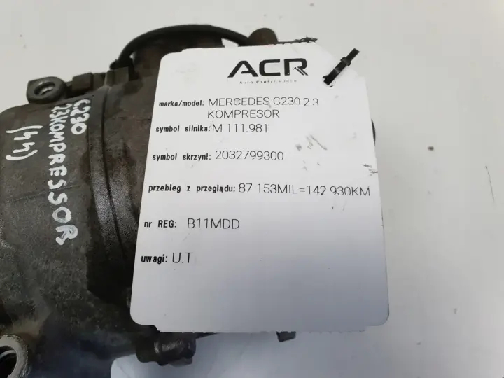 Mercedes W203 2.3 K SPRĘŻARKA KLIMATYZACJI pompa