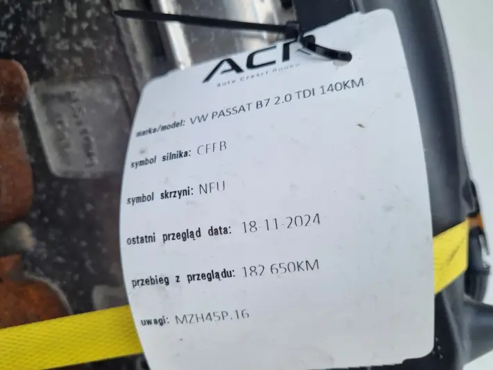 SILNIK KOMPLET Audi A3 II 8P 2.0 TDI 140KM udokumentowane 182tyś CFFA CFFB