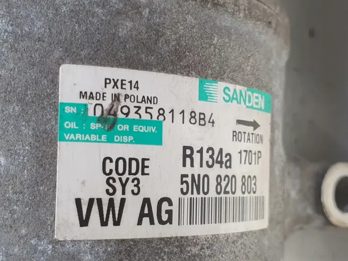 Audi A3 II 8P 1.9 TDI SPRĘŻARKA KLIMATYZACJI Pompa 5N0820803