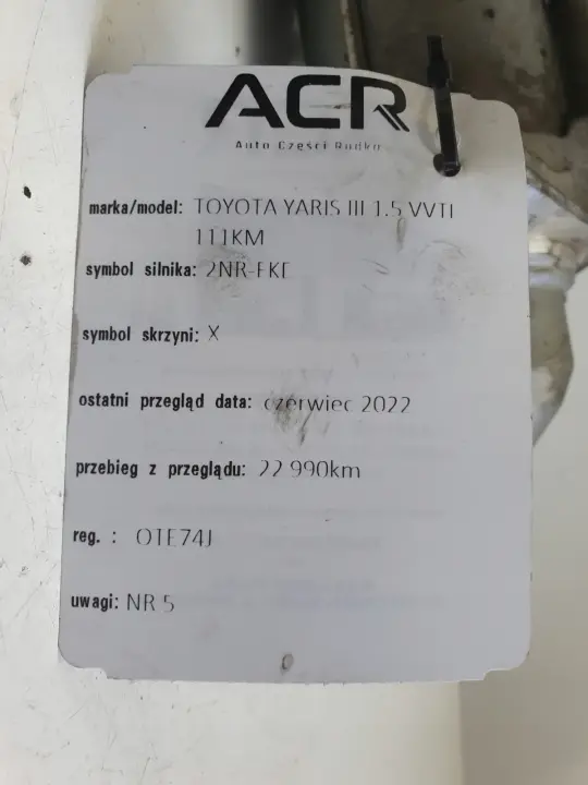 Toyota Yaris III 1.5 VVTi ROZRUSZNIK denso 28100-0Y130