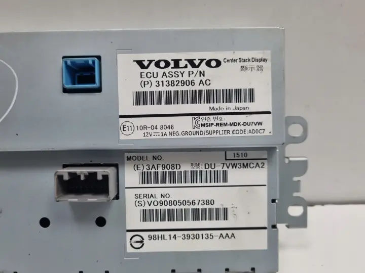 Volvo V40 II EKRAN NAWIGACJI Wyświetlacz monitor 31382906AC 31382906