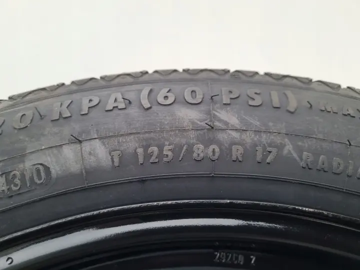 Volvo XC60 KOŁO DOJAZDOWE dojazdówka 125/80 R17 31302356 2170805 31302356