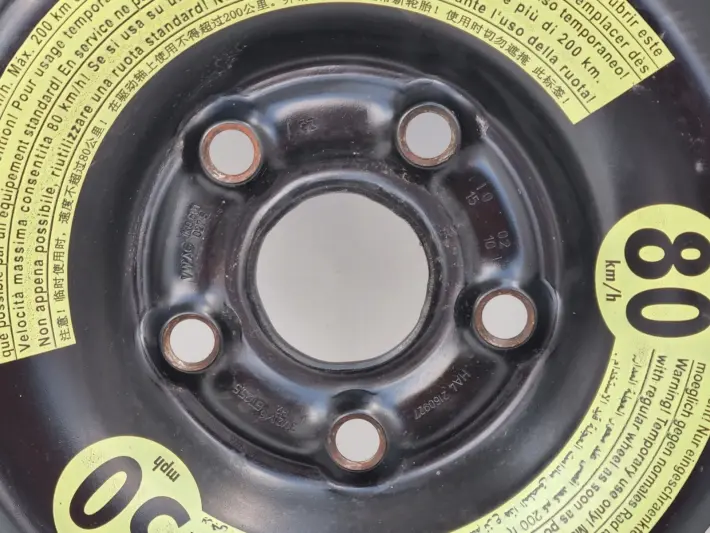 Audi Seat Vw Golf VI KOŁO DOJAZDOWE dojazdówka 125/70 R16 1K0601027S 5x112