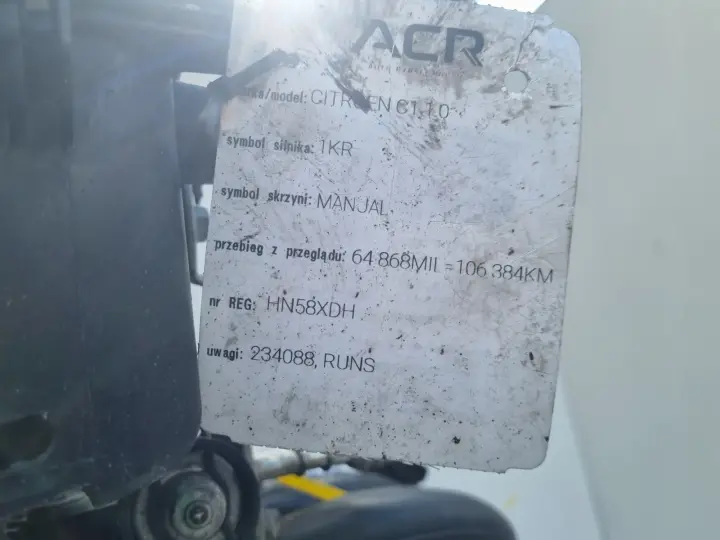 SILNIK KOMPLET Toyota Aygo 1.0 12V 68KM udokumentowane 106tyś 1KR 1KR-B52