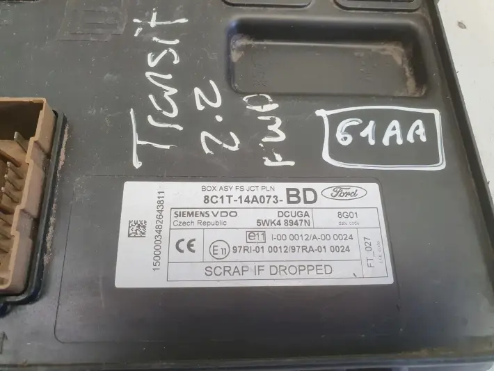 Ford Transit Mk7 SKRZYNKA BEZPIECZNIKÓW Moduł Bsi 8C1T-14A073-BD